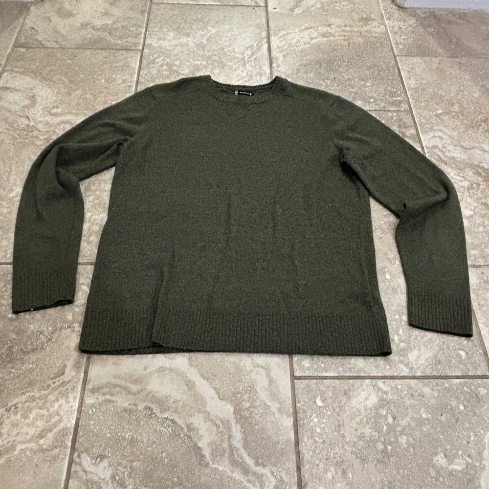 Smartwool Mens Merino Wool Blend Crewneck Sweater Olive Green SW016426 M
